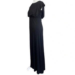 RACHEL PALLY black jersey goddess soft stretchy ruched maxi dress | Size Small